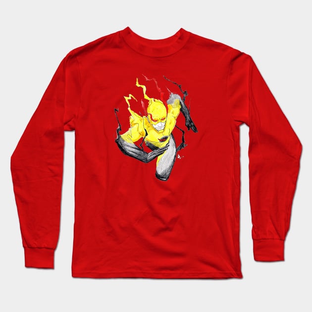 Reverse Flash Long Sleeve T-Shirt by Aarondockery2112